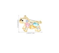 BESPORTBLE Mini Broche Cheval en Cristal, Jolie Épinglette en Laiton, Animal de La Ferme, Bijou Porte- Du 2026, Cadeau de Fête pour Manteau, Robe, Chapeau, Bas de Noël