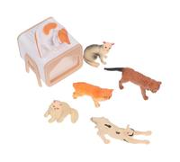 BESPORTBLE Mini Cat Nest Modèle Figurines De Chats De Maison De Poupée Réaliste Apprendre des Jouets De Jeu Gâteau De Toppers Miniature Chats De Maison De Poupée d'anniversaire Plastique