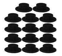 BESPORTBLE Mini Chapeaux Haut-De-Forme en Feutre : 15 Mini Chapeaux Formels Chapeau Miniature Noir pour Bricolage Bonhomme De Neige Artisanat Poupée Décoration De Noël Décorative L