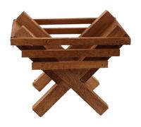 BESPORTBLE Mini Crèche de Noël en Bois Sculpté Décoration Religieuse pour Nativité Figurine de L’Garçon et Filles Jésus pour Étagère ou Bureau Ornement Compact pour Décoration Intérieure