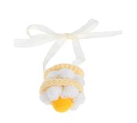 BESPORTBLE Mini Crochet Doll Hat Handmade Knitted Beanie Accessory for Plush Toys Festive Cake Design Flexible Fit for Dolls and Stuffed Animals