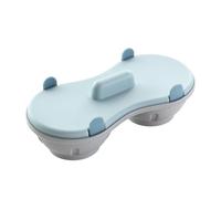 BESPORTBLE Mini Cuiseur à Œufs Vapeur 2 Compartiments en Plastique Bleu Ciel Bol d'Œufs Cuits à la Vapeur pour Micro-Ondes Antiadhésif Cuisson Rapide Petit-Déjeuner