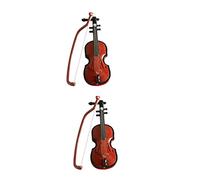BESPORTBLE Mini Décor De Violon Abs pour Garçon Et Filles, Lot De 2 Mini Instruments De Musique, Accessoire Décoratif De Noël, Jouet Miniature Réaliste Adapté à La Décoration De Maison Et Fête