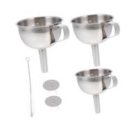 BESPORTBLE Mini Entonnoirs Inox avec Filtre Acier Inoxydable Set de Kit Cuisine pour Transfert Précis de et Poudres Nettoyage Facile Usage Familial et Professionnel