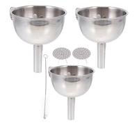 BESPORTBLE Mini Entonnoirs Inox Tamis Acier Inoxydable, Lot 3 Pièces 9-13 CM, Accessoires la Cuisine pour Filtrage Vin, Huile et Confiture