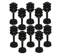 BESPORTBLE Mini Feu de Circulation Cognitif pour Garçon et Filles Jouet Lumineux Éducatif Modèle de Signalisation Décoration de Jeu 10 Pièces