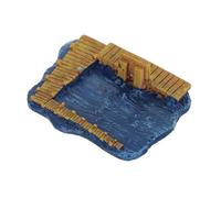 BESPORTBLE Mini Jetée Décorative en Résine Bleu Lac Profond pour Jardin Miniature, Modèle Réaliste pour Bac à Sable Psychologique, Accessoire Multifonction pour Aquarium, Bonsaï et Maison
