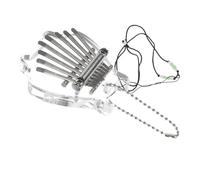 BESPORTBLE Mini Kalimba Transparent à Touches Instrument de Musique Portable Piano à Pouce Pratique pour Débutants et Amateurs Design Créatif et Compact et Agréable