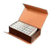 BESPORTBLE Mini Mahjong Set Portable Travel Mahjong Game Lightweight Tiles with Storage Box for Family Party