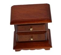 BESPORTBLE Mini Meuble de Maison Poupée Cabinet de Chevet Miniature à Deux Compartiments Accessoire Décoratif pour Maison de Poupées Modèle Réaliste pour Jeu Daménagement