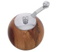 BESPORTBLE Mini Moulin à Poivre Manuel en Bois Compact, Broyeur à Grains Portable avec Manivelle, Usage Camping Et Barbecue, Outil La Cuisine Polyvalent pour Salière Et Épices, Léger Et Solide