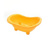 BESPORTBLE Mini pour Hamster Bassin De Bain pour Animaux De Compagnie 15 5 X 8 9 X 7 6 Cm Jaune Plastique Robuste pour Petits Animaux