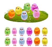 BESPORTBLE Mini Poussins De Pâques : 18 Mini Poussins Petits Poussins De Pâques Poussins Colorés Poussins Miniatures Moelleux Décorations De Poussins De Pâques.