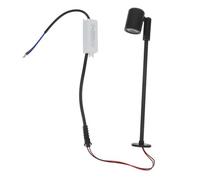 BESPORTBLE Mini Spot LED pour Présentoir à Bijoux, Projecteur D’éclairage Intérieur 3w 215mm Noir, Lumière Chaude 3000k, Lampe Compacte Réglable pour Vitrine et Meuble D’exposition