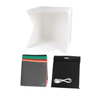 BESPORTBLE Mini Tente Cube d'Éclairage Photo Pliable 40 CM LED Dimmable 2 Barres Lumineuses USB 6 Fonds Colorés pour Studio Photo Portable et Prise de Vue Produit Professionnelle