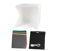 BESPORTBLE Mini Tente Photo Pliable 40 CM Double Éclairage LED 6 Fonds Colorés Cube D’Éclairage Portable pour Photographie de Petits Objets Accessoires Shooting Studio