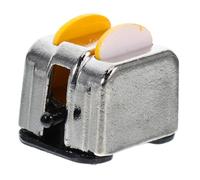 BESPORTBLE Mini Toaster Machine Miniature Alliage de Zinc avec Deux Pains Décoration Réaliste pour Maison Poupée Accessoires Micro Électroménagers Légers et Stables