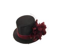 BESPORTBLE Mini Top Hat Hair Clip with Satin and Gauze for Women, Floral Elegance Accessory for Performance and Parties
