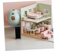 BESPORTBLE Miniature Dollhouse Bookshelf Scale Vintage European Style Wooden Multi Layer Bookcase for Bjd Scenes Realistic Mini Home Decor Accessory