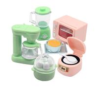BESPORTBLE Miniature Dollhouse Kitchenware Set Mini Realistic Oven Machine Juicer Egg Cooker Compact Portable Doll House Ornaments for Creative DIY Scene