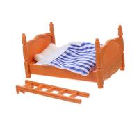 BESPORTBLE Miniature Lit de Maison Poupée DIY Décoration de Chambre Miniature Bleue Accessoire de Meubles pour Maison de Lit Réeliste