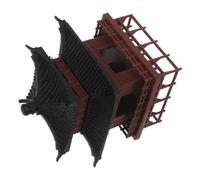 BESPORTBLE Miniature Pavilion Model Asian Aquarium Decoration Sturdy Plastic Fish Tank Accessory Traditional Chinese Architecture Ornament for Garden Bonsai and Indoor Decor