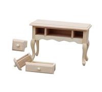 BESPORTBLE Miniature Table Model for Dollhouse Wooden Mini Dining Table Furniture Accessory Realistic Tiny House Decor for Miniature Scenes and Dollhouses