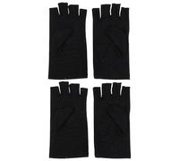 BESPORTBLE Mitaines Demi-Doigts Élastiques en Soie Glacée Anti-UV pour Cyclisme Extérieur Respirantes et Résistantes, Lot de 2 Paires pour Conduite et Sports en Plein Air