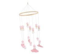 BESPORTBLE Mobile pour Berceau Carillon Éolien Suspension pour Lit de Garçon Fille Décoration Jouet Suspendu Argenté