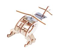 BESPORTBLE Modèle Avion Bois DIY à Énergie Solaire Hélicoptère Éducatif pour Garçon Fille Kit de Construction Créatif pour Garçons et Filles Pédagogique Stimulant Imagination et Créativité