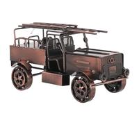 BESPORTBLE Modèle de Camion de Pompiers en Fer Vintage Décoration Rétro Authentique pour Étagère de Bar ou Bureau Ornement Classique
