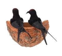 BESPORTBLE Modèle De Nid Dhirondelle Réaliste - Décoration De Jardin pour Parc Maison Extérieur Ornement De Style Rustique