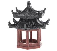 BESPORTBLE Modèle de Pagode Miniature Hexagonale, Plastique Marron, Décor