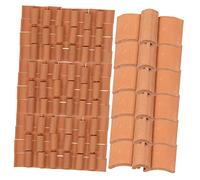 BESPORTBLE Modèles de Mini-Tuiles Réalistes 120Pcs Accessoires Garçon et Filles 1:12 Décoration DIY Micro-Paysage Artisanat Tuiles de Toit en Terre Cuite