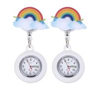 BESPORTBLE Montre de Poche à Mouvement Quartz Clip Rétractable, Lot de 2 Pièces, Usage Médical pour Infirmières en Service