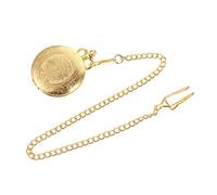 BESPORTBLE Montre de Poche Montres Hommes pour Poche Vintage Classique Or Montre à Quartz Montre Gousset Ancienne Montre Gousset mécanique Vintage Miroir en Plastique Golden