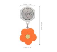 BESPORTBLE Montre d'infirmière numérique à Gousset - Montre d'infirmière rétractable à Clip, Jolie Fleur pour médecin - Design Lumineux pour Femmes infirmières