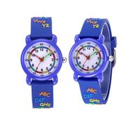 BESPORTBLE Montre Garçon Fille Étanche Design Cartoon Quartz Bracelet Réglable pour Garçons et Filles Mode Bleue