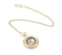 BESPORTBLE Montre Gousset Ancienne Montre de Poche en Or de Poche rétro de e mécanique Collier d'horloge de e avec Chaine Alliage de Zinc Golden