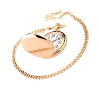 BESPORTBLE Montre Gousset Ancienne Poche Montres Montre Gousset Vintage avec Chaine Montre Gousset Chaine Vintage Montre Gousset Homme avec Chaine Montre Femme Vintage Or Rose Alliage