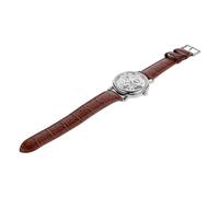 BESPORTBLE Montre Mécanique Manuelle pour Homme Cadran Rond Creux avec Chiffres Romains Mouvement Bracelet PU Réglable