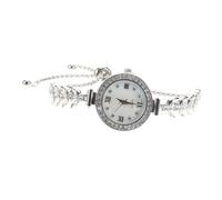 BESPORTBLE Montre sirène Montre-Bracelet Dames Montre Strass Montres de Luxe pour Femmes Montre-Bracelet Femme Montre Violette pour Femme Montres délicates pour Femmes Alliage de Zinc Silver