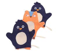 BESPORTBLE Moufles de Bain Motifs Dessin Animé en Coton Doux pour Garçon et Filles Lot de 3 Texture Douce et Encourageant L'autonomie, pour Voyage et Bain Quotidien