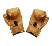 BESPORTBLE Moufles de Boxe pour Garçon et Filles Doré PU Doublure Éponge Respirante Réglage Rapide pour Entraînement de Boxe Kickboxing Karaté Sparring