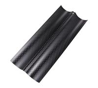 BESPORTBLE Moule à Ondulé Antiadhésif en Acier Inoxydable 38X16X2 CM, Plaque de Cuisson Noire, Accessoire Boulangerie pour Cuisson Baguettes Maison et Professionnelle