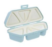 BESPORTBLE Moule à Onigiri 6 Compartiments en Plastique Rigide Bleu Ciel, Boîte à Lunch Pliable et Portable, Kit pour Boules de Riz Japonerie Pique-Niques et Repas Bébé