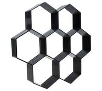 BESPORTBLE Moule à Pavé Béton en Plastique Noir pour Jardin, Facile à Utiliser, pour DIY, Création de Chemins et Terrasses Cours et Pelouses