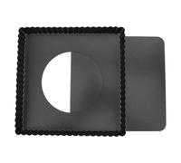 BESPORTBLE Moule à Pizza Carré 21x21x2,5 Cm en Acier au Carbone avec Fond Amovible, Plaque de Cuisson Profonde Antiadhésive, pour Pizza Maison et Pâtisserie, Casseroles pour Four