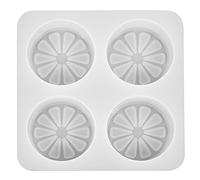 BESPORTBLE Moule à Savonnette en Silicone Blanc pour Fabrication Artisanale, Facile à Utiliser et Nettoyer, pour DIY Crafts Making Moule Soi-même de Tranches D’agrume