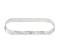 BESPORTBLE Moule à Tartelettes Ovale 119 CM en Acier Inoxydable 304 Perforé Cercle à Pâtisserie pour Mousses Tartes aux Fruits Quiches et Desserts Faits Maison